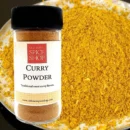 Jar of sweet curry powder seasoning by Old Town Spice Shop
