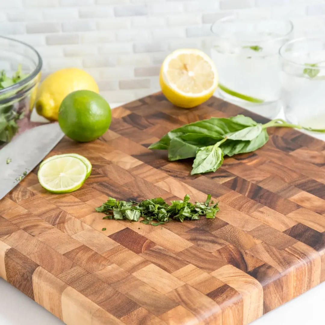 14-inch Acacia end grain cutting board by Fox Run Brands