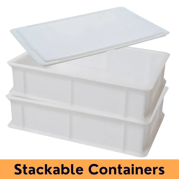 L'Oro Del Sud Dough Proofing Box (2 Pack + 1 Lid), 16" x 12" x 4" - Image 2