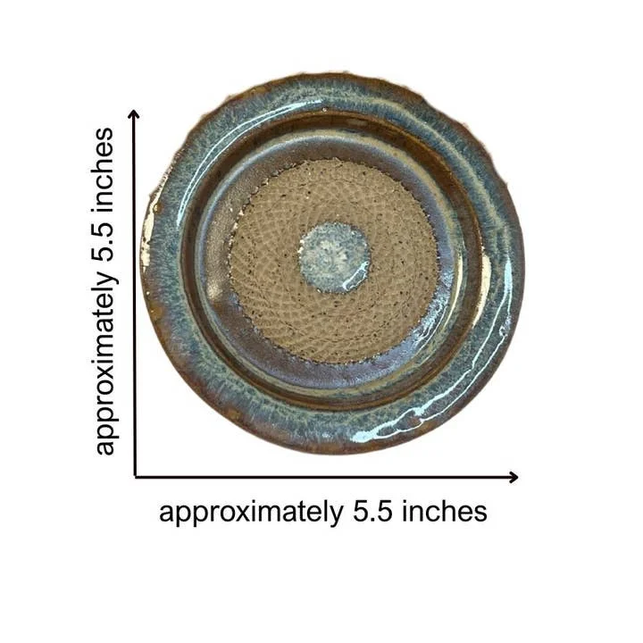 Crisanthemum Studios Ceramic Grater Plate Handmade Kitchen Essential - Image 2