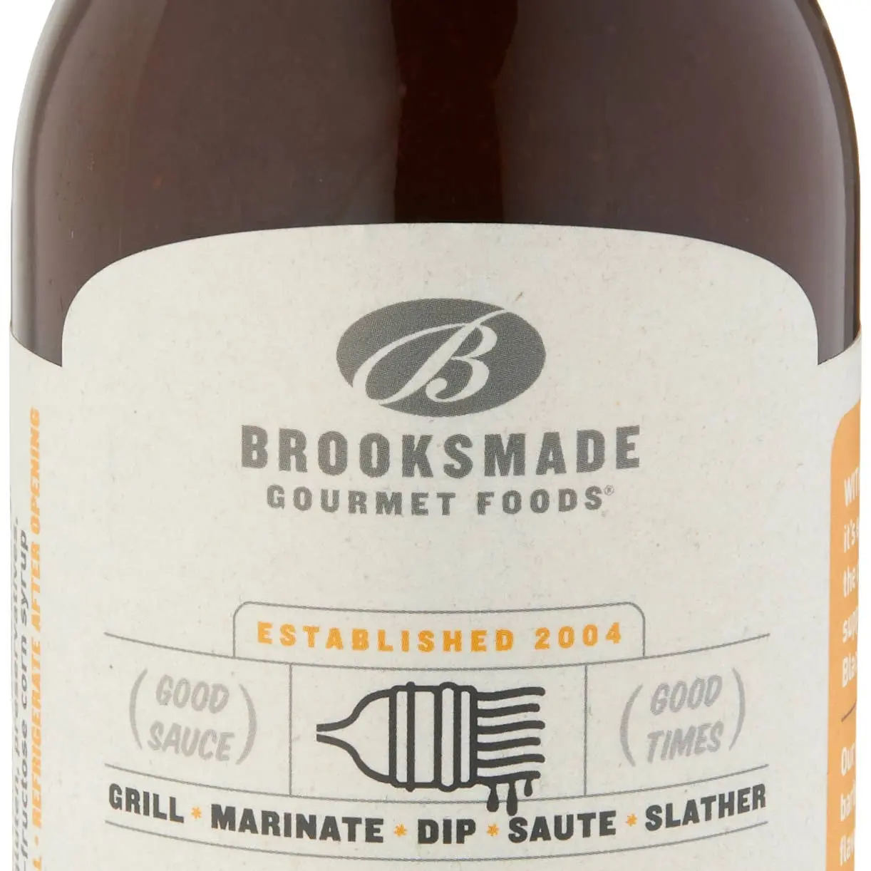 Bottle of Georgia Sweet BBQ Sauce with label and ingredients