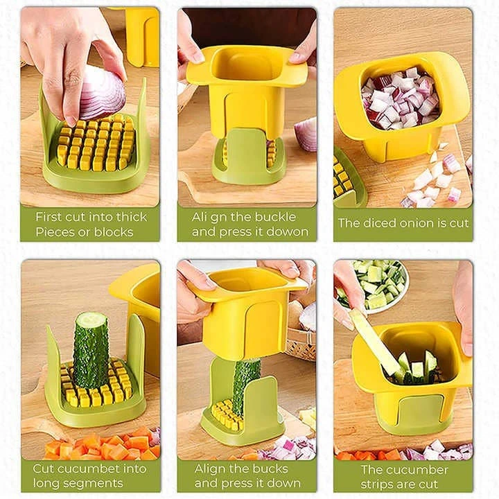 VIGOR vegetable chopper with hand pressure design and non-slip base