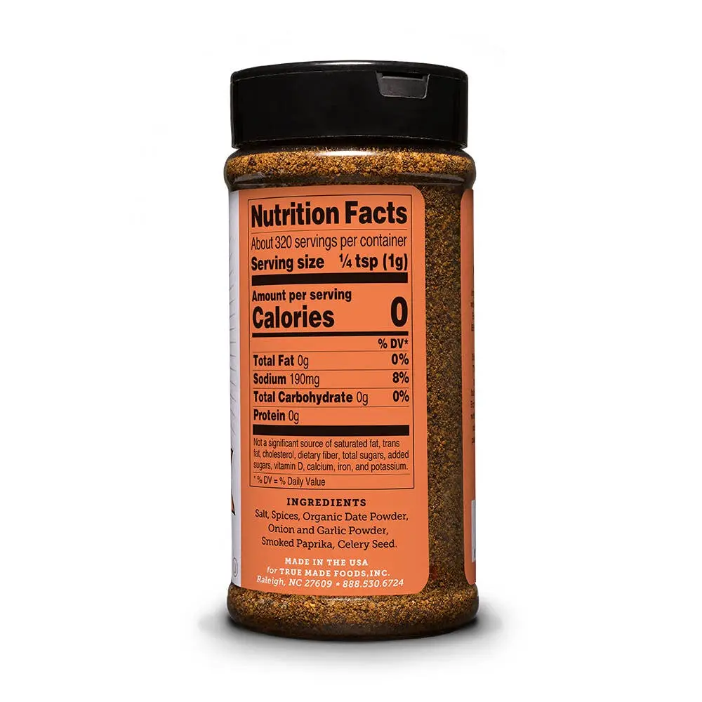 "11.3 oz container of Carolina Pork BBQ Rub by True Made Foods