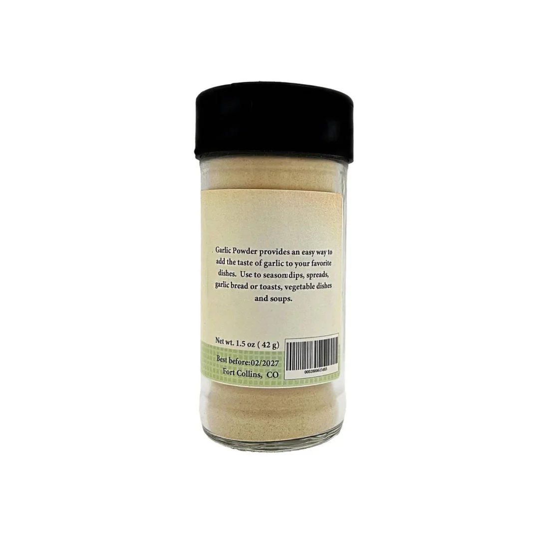 Jar of garlic powder seasoning by Old Town Spice Shop