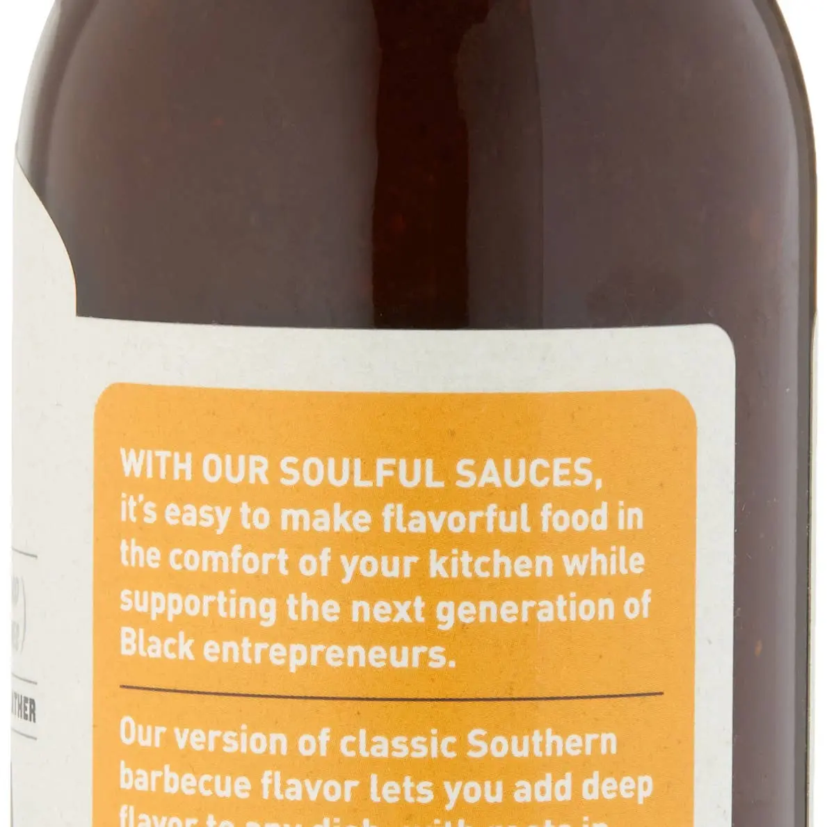 Bottle of Georgia Sweet BBQ Sauce with label and ingredients