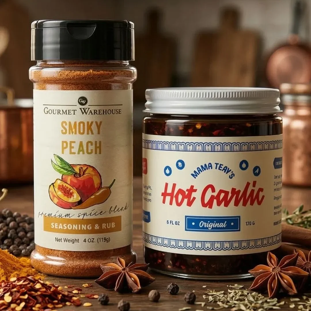 Smoky Peach Rub & Hot Garlic Sauce