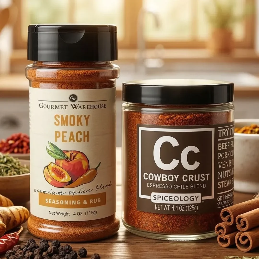 Smoky Peach Rub and Cowboy Crust Espresso